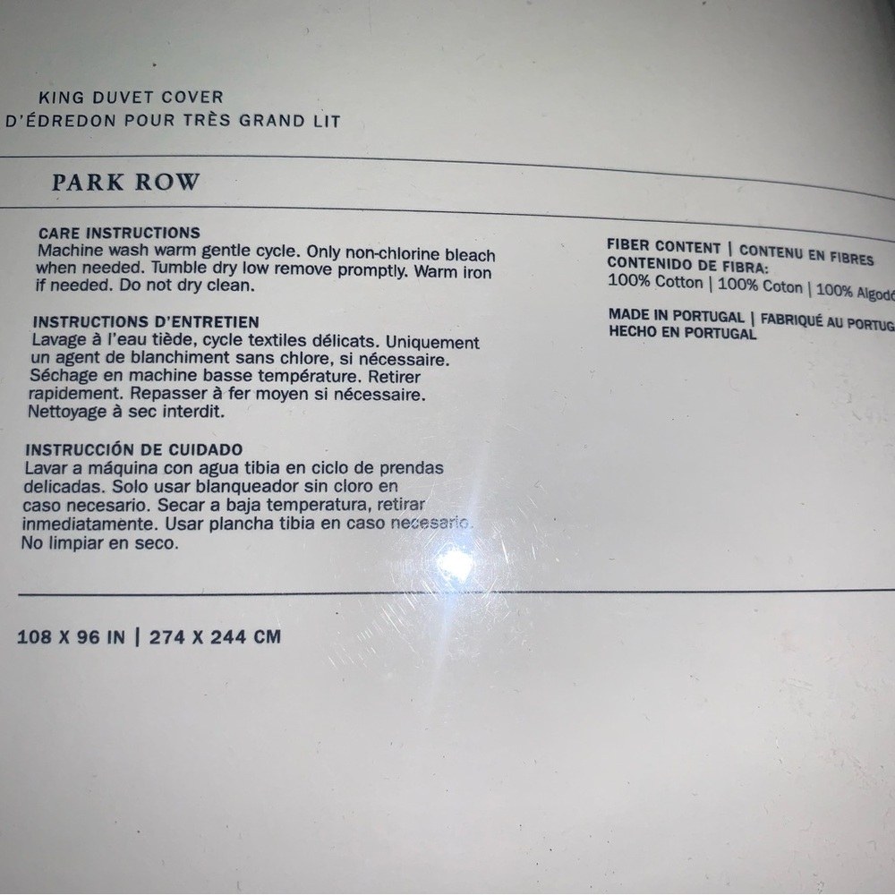 NEW Ralph Lauren Park Row HAYDEN Duvet Cover. King. Cream. 100% Cotton - Picture 8 of 11